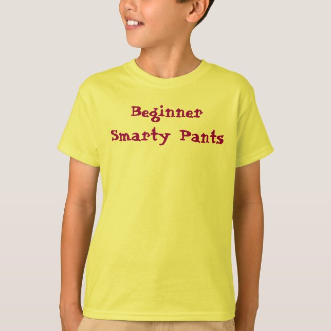 Smarty Byxor Beginner Funny Cute Saming T-shirt (Framsida)