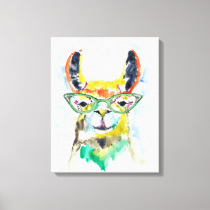 Smarty-Byxor Llama Canvastryck