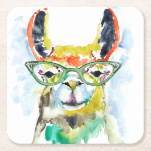Smarty-Byxor Llama Underlägg Papper Kvadrat