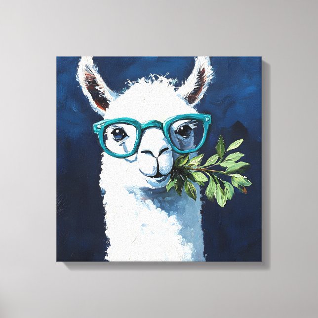 Smarty Llama Chic Canvastryck (Framsida)