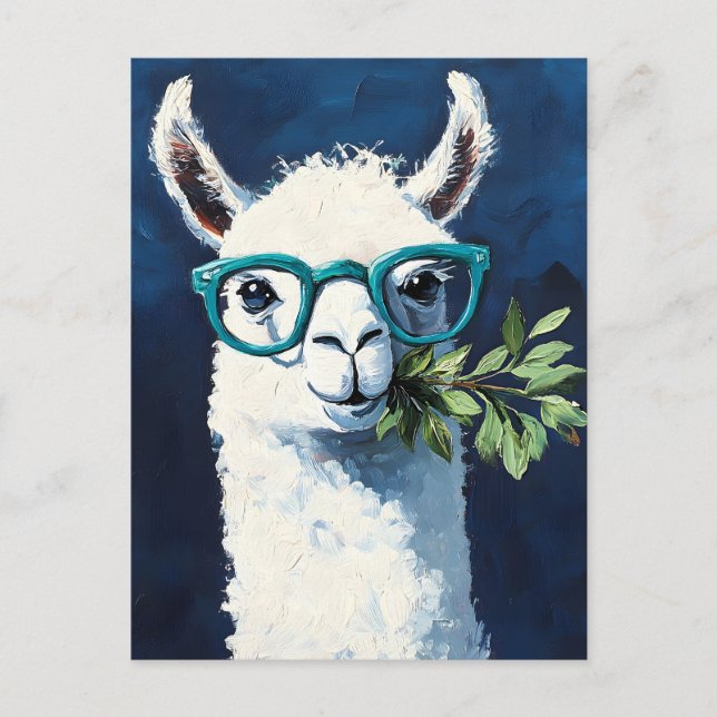 Smarty Llama Chic Helg Vykort (Framsida)