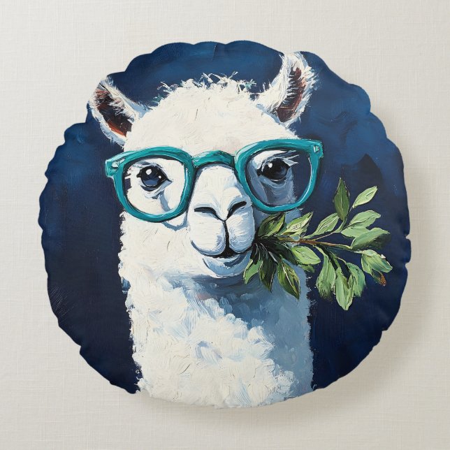 Smarty Llama Chic Rund Kudde (Framsidan)