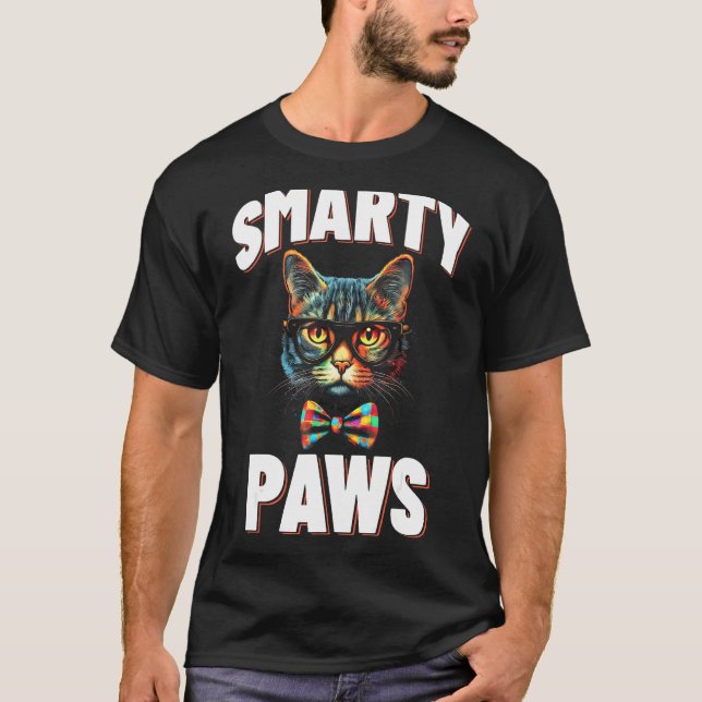Smarty Paws   Kattglasögon T Shirt (Framsida)