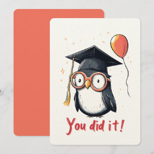 Smarty Penguin Studenten Vibes - du gjorde det int Inbjudningar