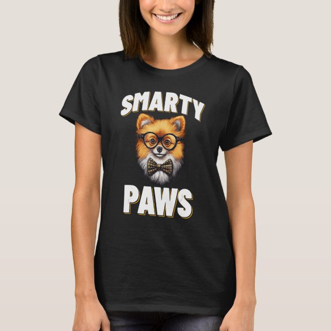 Smarty Tassar Pomeranian T Shirt (Framsida)