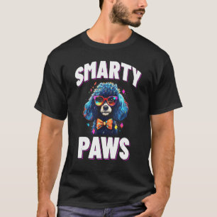 Smarty Tassar Pudel Hund Wearing Glass T Shirt