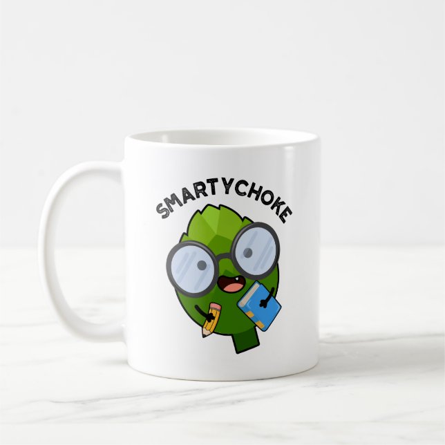 Smartychoke Funny Artichoke Pun Kaffemugg (Vänster)