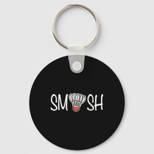 Smash Badminton - Badminton Player - Shuttle Raque Nyckelring