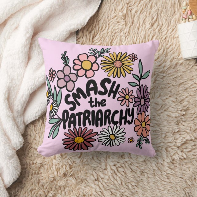 SMASH Blommigten PATRIARCHY Cute Daisy Hand Drawn Kudde (Filt)