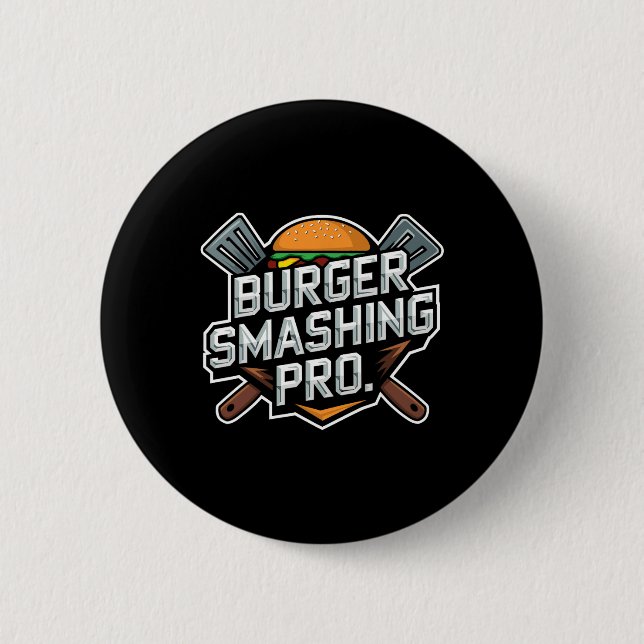 Smash Burger Älskare Grilled Cheeseburger Flat Top Knapp (Framsida)