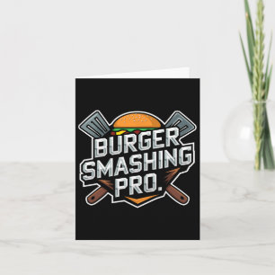 Smash Burger Älskare Grilled Cheeseburger Flat Top Kort