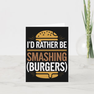 Smash Burger Älskare Grilled Cheeseburger Flat Top Kort