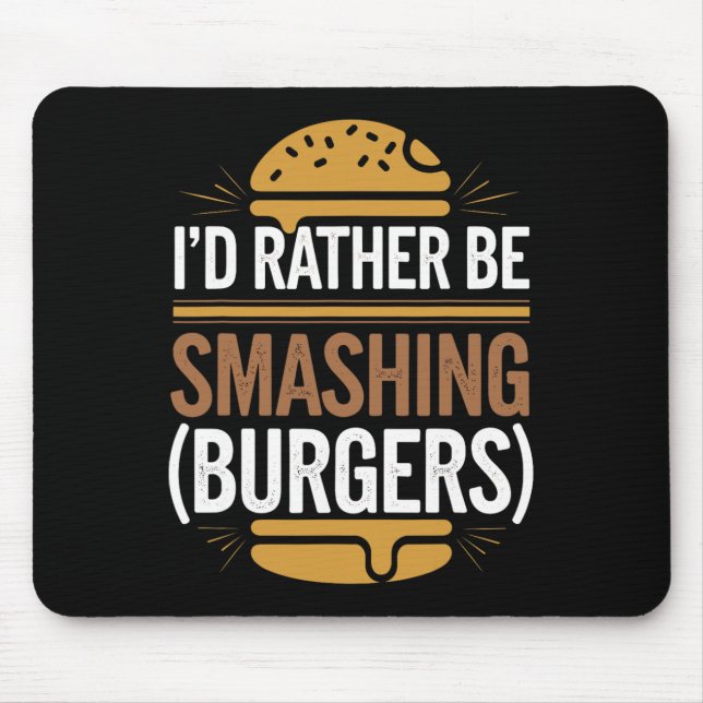 Smash Burger Älskare Grilled Cheeseburger Flat Top Musmatta (Framsidan)