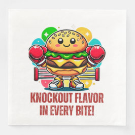 Smash Burger Costume med roligt boxningshandskar - Pappersservett