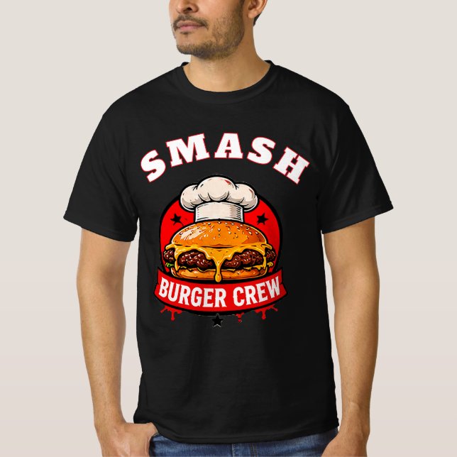 🍔 Smash Burger Crew Restaurang Grill Team Persona T Shirt (Framsida)