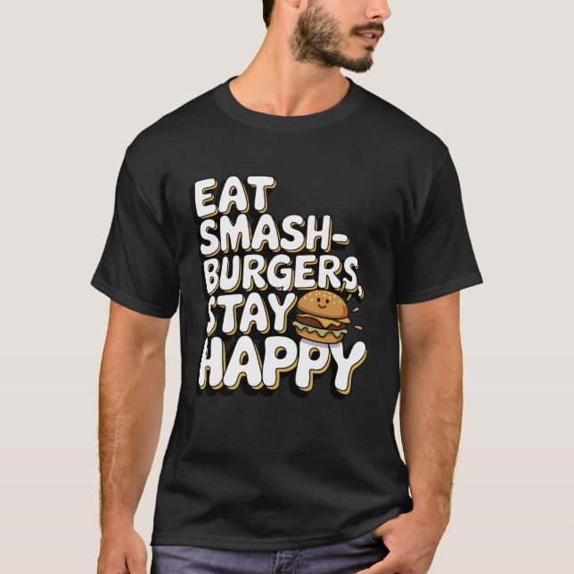 Smash Burger Lover Grilled Cheeseburger Flat Top C T Shirt (Framsida)