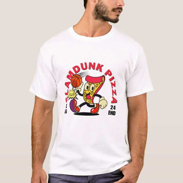 Smash dunk pizza t shirt (Framsida)