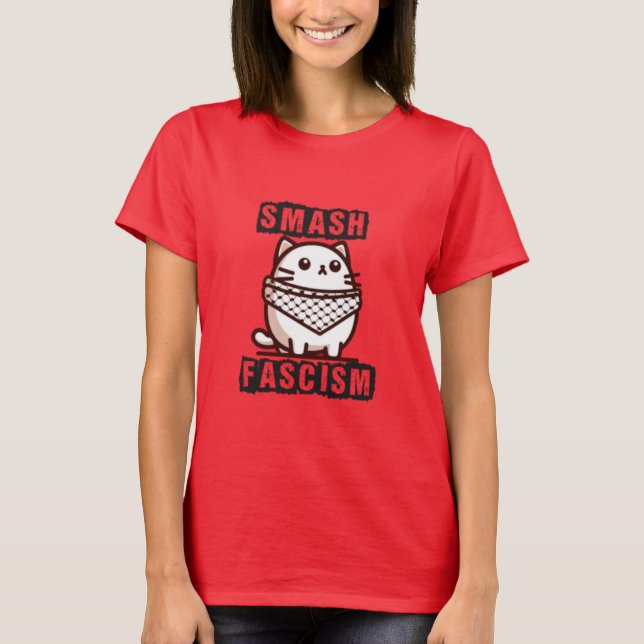 Smash Fascism Kattunge T Shirt (Framsida)