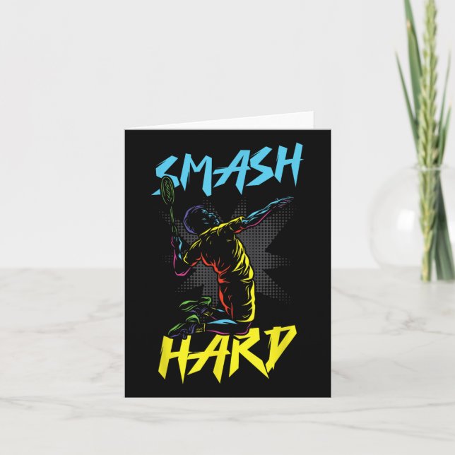 Smash hårt badmintonentusiastanda  kort (Framsida)