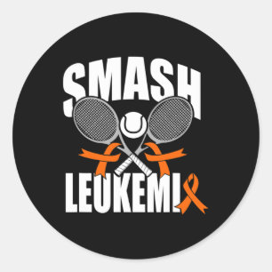 Smash Leukemi Cancer Awareness Ribbon Runt Klistermärke