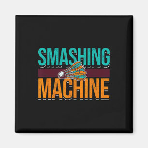 Smash Maskin Shuttle Retro Birdie Badminton Magnet