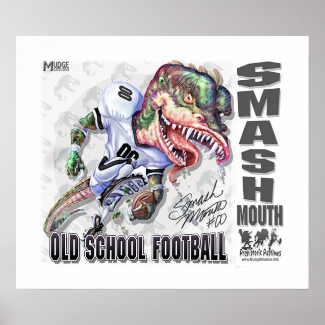 Smash Mouth Dinosaur-fotboll Poster (Framsidan)