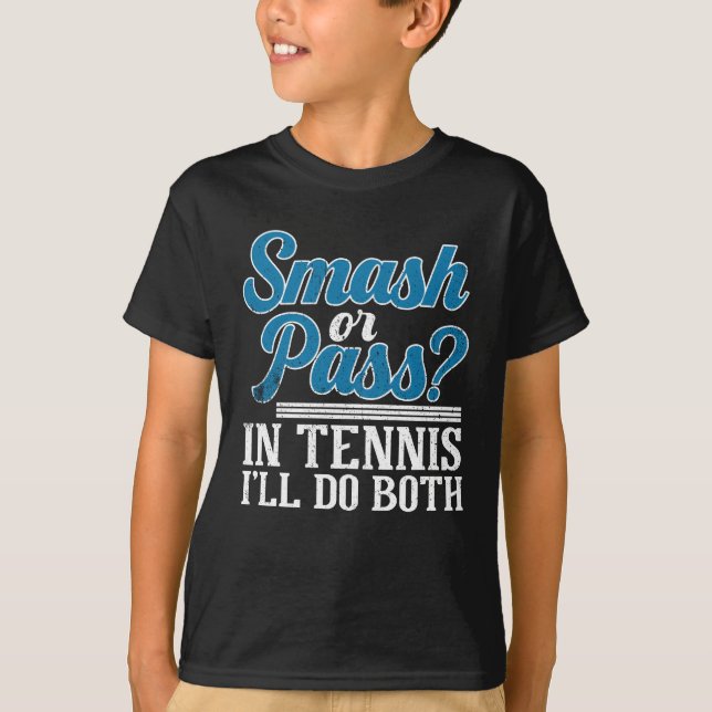 Smash or Pass Tennis Tennis Player Tennis Boll T Shirt (Framsida)