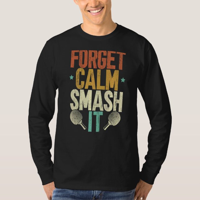 Smash Ping Pong Master Paddle Sport Player Tabl T Shirt (Framsida)