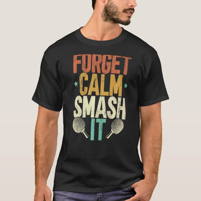 Smash Ping Pong Master Paddle Sport Player Tabl T Shirt (Framsida)