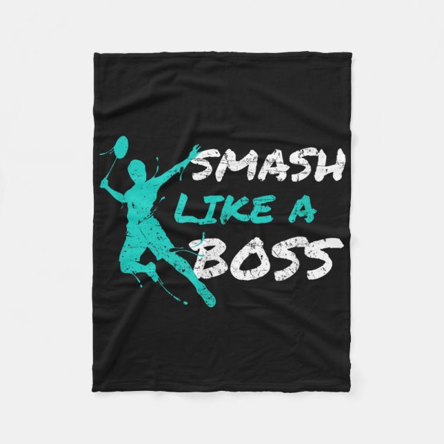 Smash som en Chef Badminton Speedminton Crossminto Fleecefilt (Framsidan)