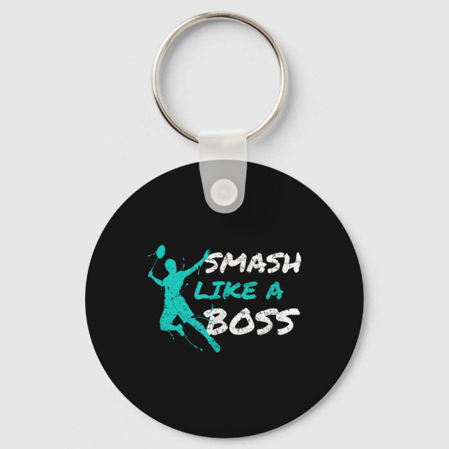 Smash som en Chef Badminton Speedminton Crossminto Nyckelring (Framsida)