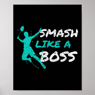 Smash som en Chef Badminton Speedminton Crossminto Poster