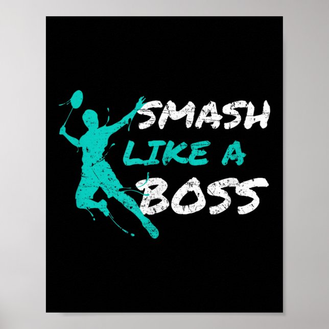 Smash som en Chef Badminton Speedminton Crossminto Poster (Framsidan)