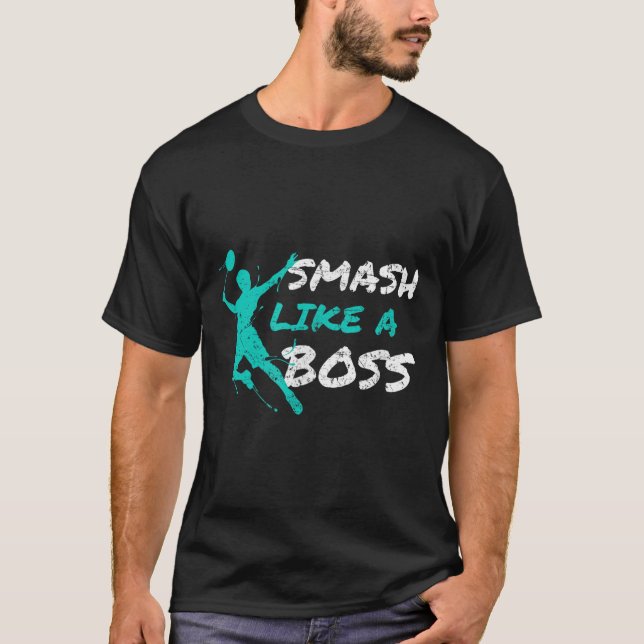 Smash som en Chef Badminton Speedminton Crossminto T Shirt (Framsida)