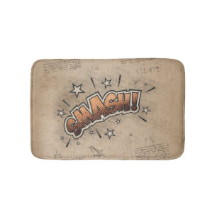 SMASH! Vintage Tecknad Bok Steampunk Pop Art Badrumsmatta
