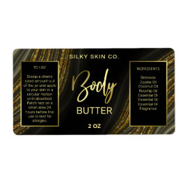 Småskalig agate Black Guld body Butter-etiketter Fraktsedel