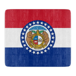 Småskalig glasruta med Missouri flagga