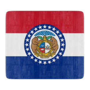 Småskalig glasruta med Missouri flagga