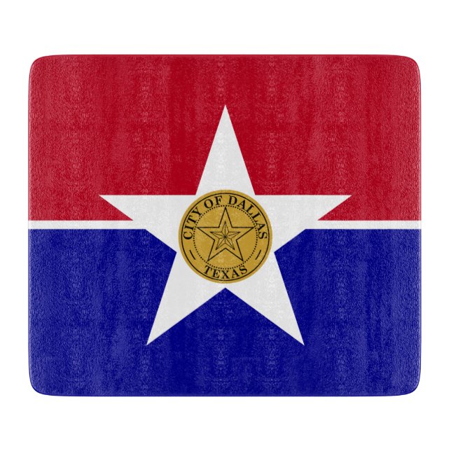 Småskalig glasskiva- flagga av Dallas (Framsidan)