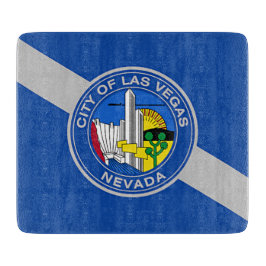 Småskalig glasskiva med flagga Las Vegas