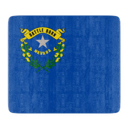 Småskalig glasskiva med Nevada-flagga