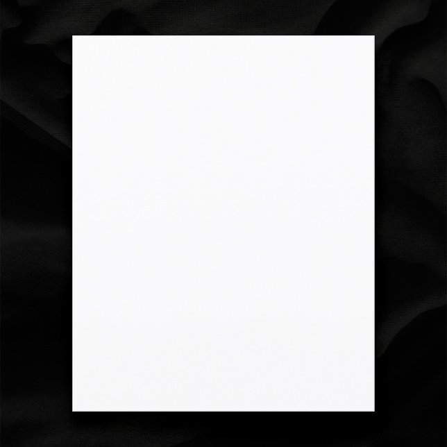 Småskalig inbjudan till budgetbröllop på 4,5 tum x (Plain white 4.5" x 5.6" small blank budget wedding invitation)
