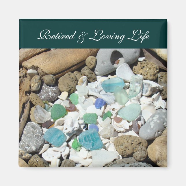 Småskalig och flytande Life Ocean Beach magnet Sea (Framsidan)