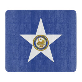 Småskalig skärbräda- flagga av Houston