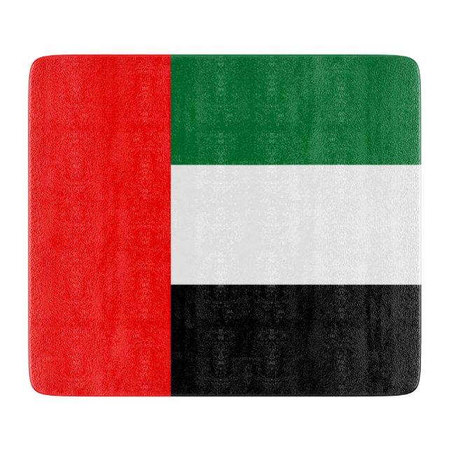 Småskalig skärbräda- flagga av UAE (Framsidan)