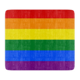 Småskalig skärpskiva av glas med Pride flagga av H