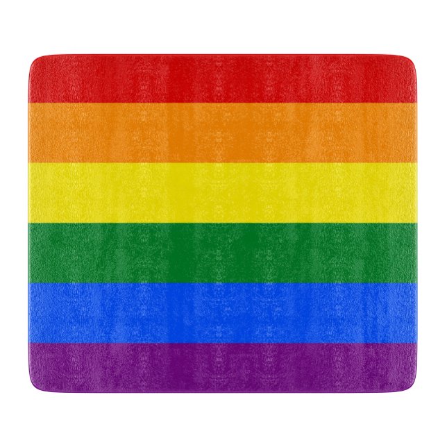 Småskalig skärpskiva av glas med Pride flagga av H (Framsidan)