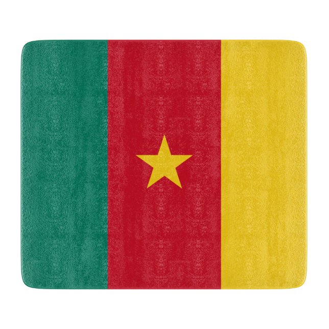 Småskalig skärpskiva med flagga av Kamerun (Framsidan)