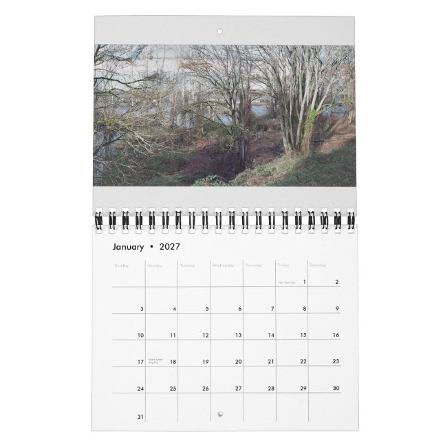 Småskalig storlek Flora och fauna Kalender (Jan 2027)