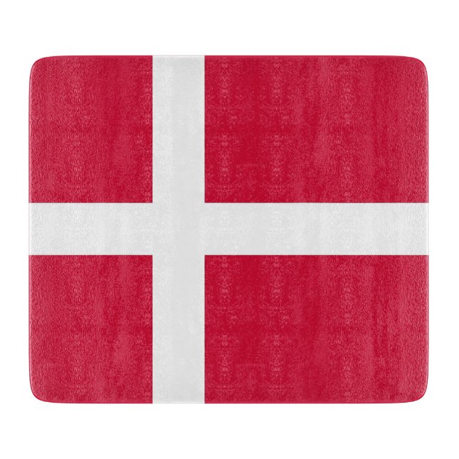 Småskalig styckningsdel av glas med flagga av Danm (Framsidan)